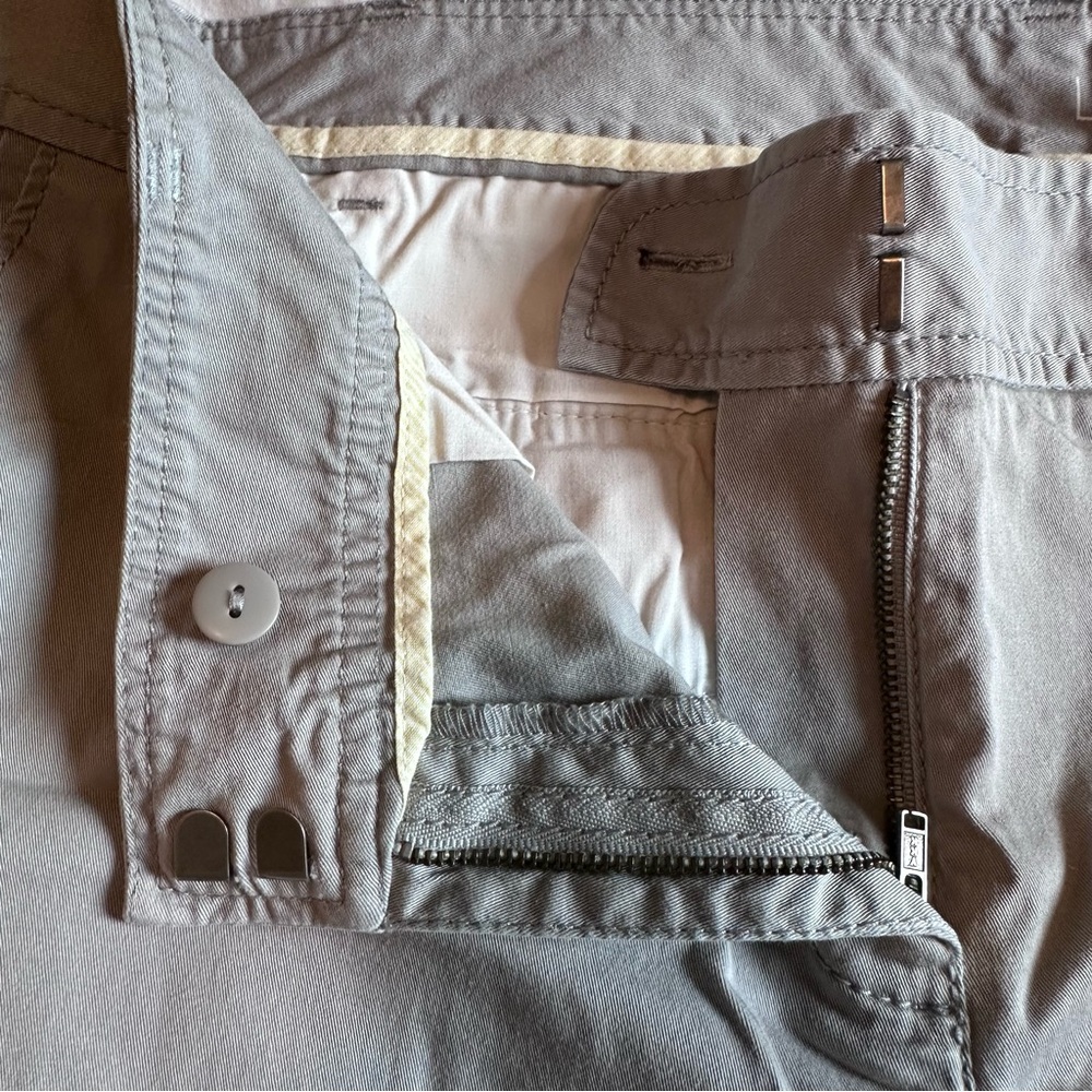 LOFT Gray Cotton Cropped Ankle Pants Size 14 - Picture 4 of 8